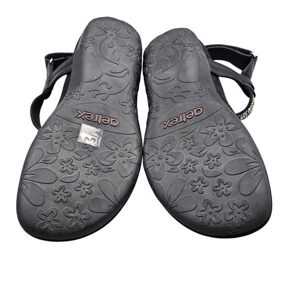 Aetrex Women's Size 39 EU 8.5 US NWOB Marni Black Adjustable Rhinestone Sandals - Picture 5 of 8